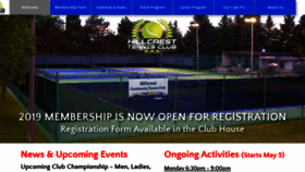 What Hillcresttennisclub.ca website looked like in 2019 (4 years ago)