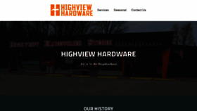What Highviewhardware.com website looked like in 2019 (4 years ago)