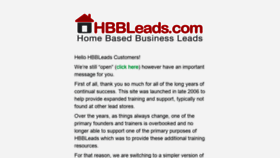 What Hbbleads.com website looked like in 2019 (4 years ago)