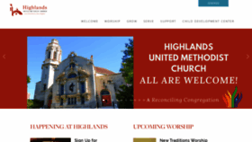 What Highlandsumc.net website looked like in 2019 (4 years ago)
