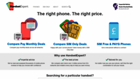 What Handsetexpert.com website looked like in 2019 (4 years ago)