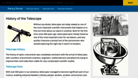 What Historyoftelescope.com website looked like in 2019 (4 years ago)