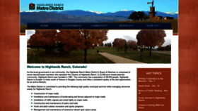 What Highlandsranch.org website looked like in 2019 (4 years ago)