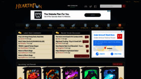 What Hearthpwn.com website looked like in 2019 (4 years ago)