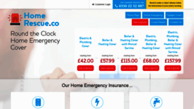 What Homerescue.co website looked like in 2019 (5 years ago)