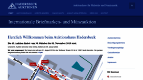 What Hadersbeck-auktionen.com website looked like in 2019 (4 years ago)