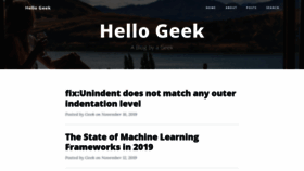 What Hellogeek.org website looked like in 2019 (4 years ago)