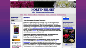 What Hortensie.net website looked like in 2019 (4 years ago)