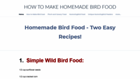 What Homemadebirdfood.com website looked like in 2019 (4 years ago)