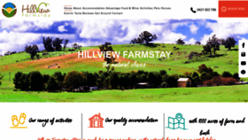 What Hillviewfarmstay.com.au website looked like in 2019 (4 years ago)