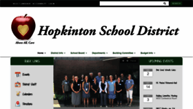 What Hopkintonschools.org website looked like in 2019 (4 years ago)