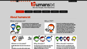 What Humanstxt.org website looked like in 2019 (4 years ago)