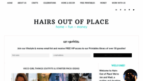 What Hairsoutofplace.com website looked like in 2019 (4 years ago)