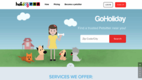 What Holidog.com website looked like in 2019 (4 years ago)