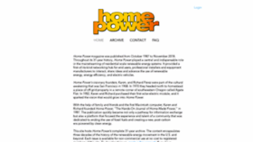 What Homepower.com website looked like in 2019 (4 years ago)