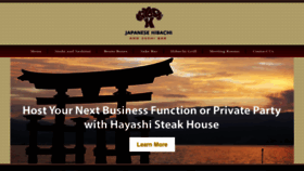 What Hayashisteakhouse.com website looked like in 2019 (4 years ago)