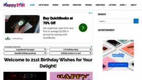 What Happy21stbirthdays.com website looked like in 2019 (4 years ago)