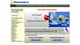 What Homeopathy.in website looked like in 2019 (4 years ago)