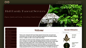 What Hallfuneral.net website looked like in 2019 (4 years ago)