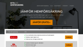 What Hittahemforsakring.se website looked like in 2019 (4 years ago)