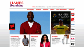 What Hanesbrands.com website looked like in 2019 (4 years ago)