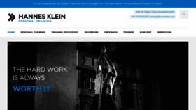 What Hannesklein.com website looked like in 2019 (4 years ago)