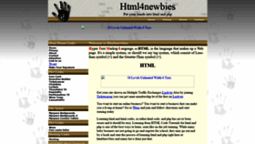 What Html4newbies.com website looked like in 2019 (4 years ago)
