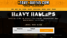 What Heavyhaulers.com website looked like in 2019 (4 years ago)