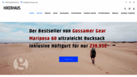 What Hikerhaus.de website looked like in 2019 (4 years ago)
