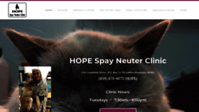 What Hopespayneuter.org website looked like in 2019 (4 years ago)