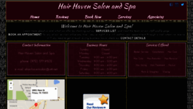 What Hairhavensalon.com website looked like in 2019 (4 years ago)