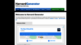 What Harvardgenerator.com website looked like in 2019 (4 years ago)