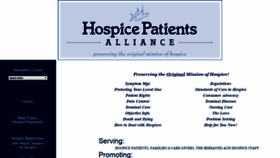 What Hospicepatients.org website looked like in 2019 (4 years ago)