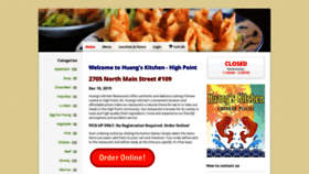 What Huangskitchen.com website looked like in 2019 (4 years ago)