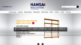 What Hansa-regale.de website looked like in 2019 (4 years ago)