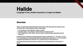 What Halide-lang.org website looked like in 2019 (4 years ago)