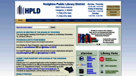 What Hodgkinslibrary.org website looked like in 2019 (4 years ago)