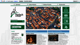 What Haslach.de website looked like in 2019 (4 years ago)