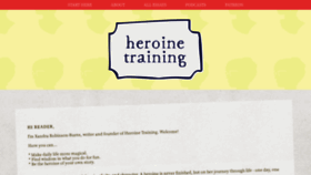 What Heroinetraining.com website looked like in 2019 (4 years ago)