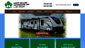 What Happyhollowcampground.com website looked like in 2019 (4 years ago)