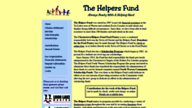 What Helpersfund.org website looked like in 2019 (4 years ago)