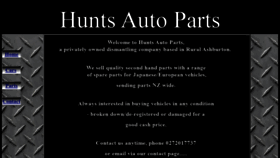 What Huntsautoparts.co.nz website looked like in 2020 (4 years ago)