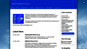 What Highlandbadmintongroup.co.uk website looked like in 2020 (4 years ago)