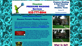 What Houstonpressurewashingservices.com website looked like in 2020 (4 years ago)