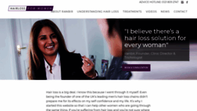What Hairlossforwomen.com website looked like in 2020 (4 years ago)