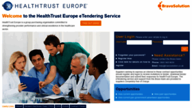 What Healthtrusteurope.bravosolution.co.uk website looked like in 2020 (4 years ago)