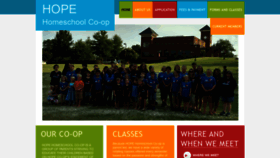 What Hopehomeschoolco-op.com website looked like in 2020 (4 years ago)