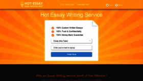 What Hot-essay.com website looked like in 2020 (4 years ago)