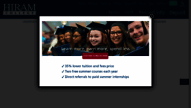What Hiram.edu website looked like in 2020 (4 years ago)