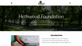 What Hethwoodfoundation.com website looked like in 2020 (4 years ago)